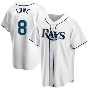 Nike Men's Replica Tampa Bay Rays Brandon Lowe #8 Cool Base White