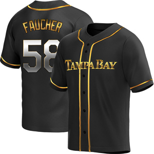 Calvin Faucher Men's Nike White Tampa Bay Rays Home Replica Custom Jersey