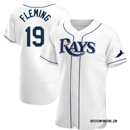 Men's Tampa Bay Rays Josh Fleming Authentic White Home Jersey