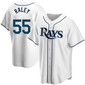 Luke Raley Autographed Tampa Bay (Light Blue #55) Custom Jersey