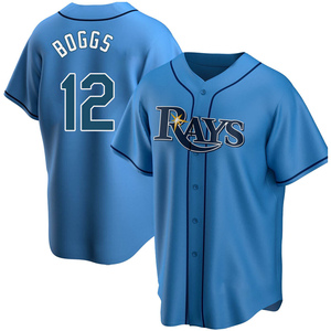 Wade Boggs Signed Tampa Bay Blue Baseball Jersey (JSA) — RSA